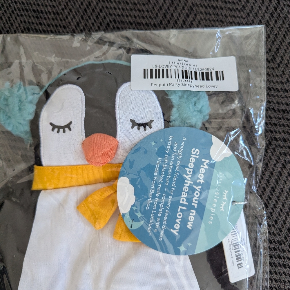 Little Sleepies Penguin Party Lovey - Picture 2 of 3